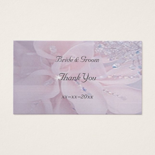 Diamond Wedding Thank You Favor Tag (Front)