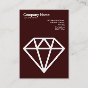 Diamond - White on Dark Brown Business Card