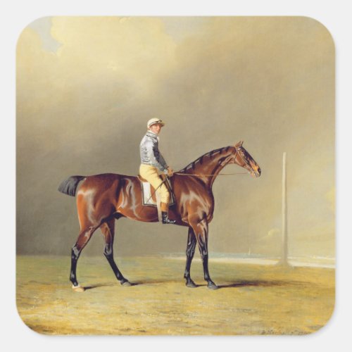 Diamond with Dennis Fitzpatrick Up 1799 oil on Square Sticker