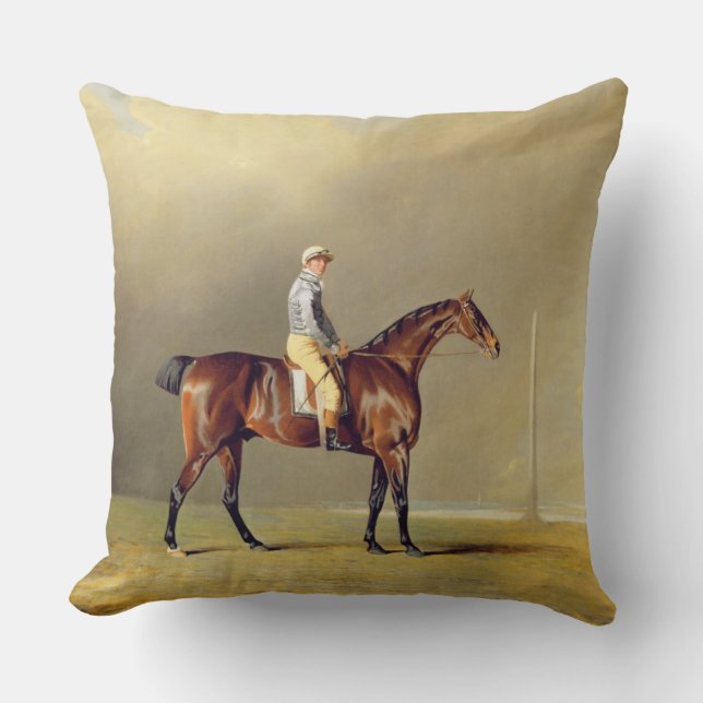 Diamond, with Dennis Fitzpatrick Up, 1799 (oil on Throw Pillow (Front)