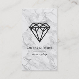 Diamond with Marble Business Card