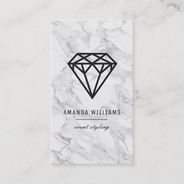 Diamond with Marble Business Card (Front)