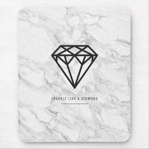 Diamond with Marble Mouse Pad