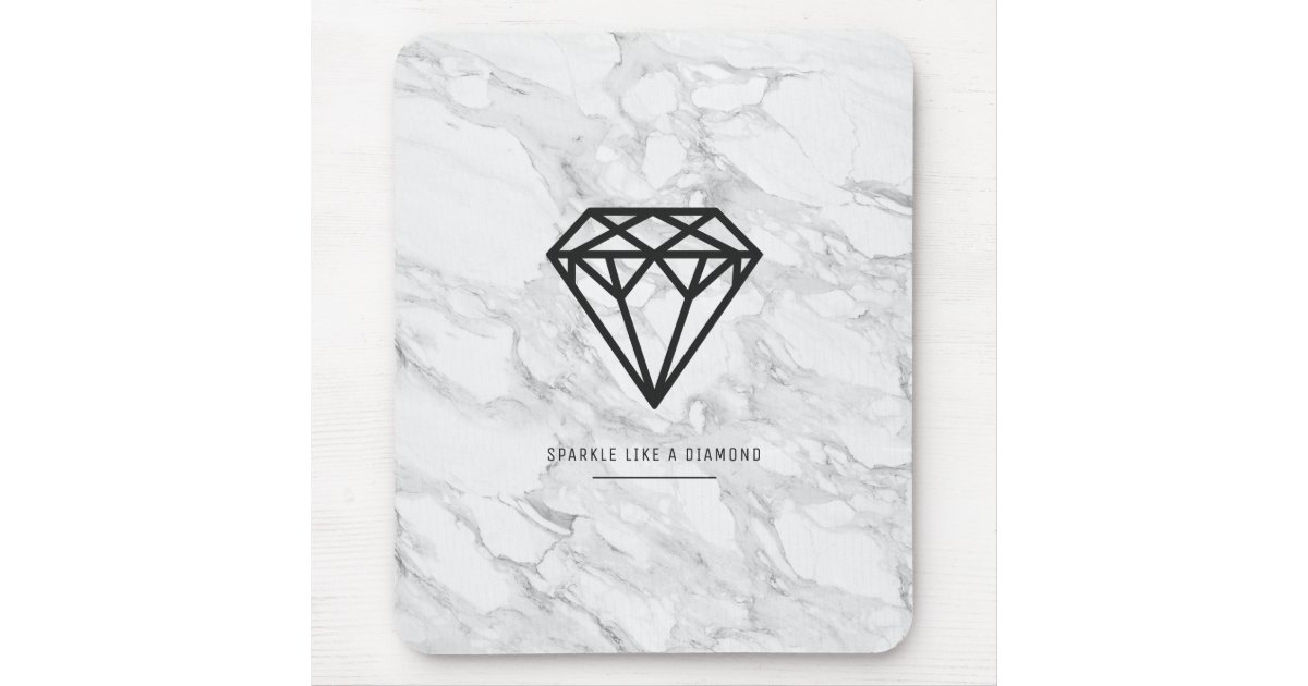 Diamond with Marble Mouse Pad | Zazzle