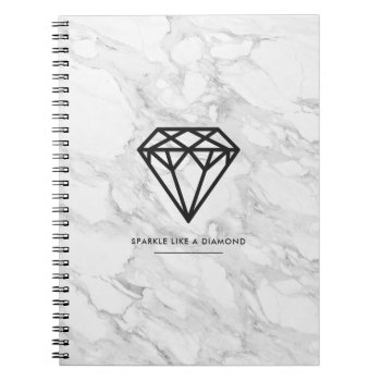 Diamond With Marble Notebook by byDania at Zazzle