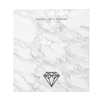 Diamond With Marble Notepad by byDania at Zazzle