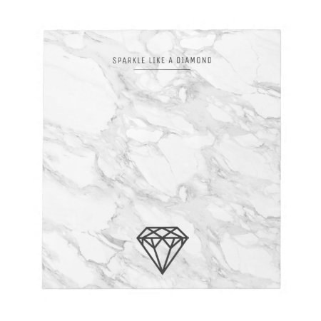 Diamond With Marble Notepad