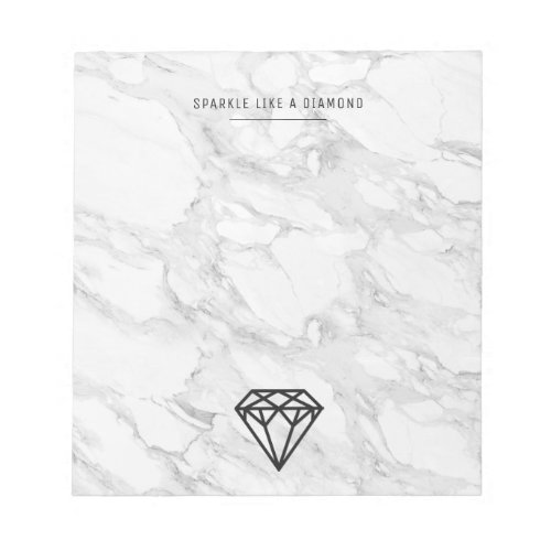 Diamond with Marble Notepad
