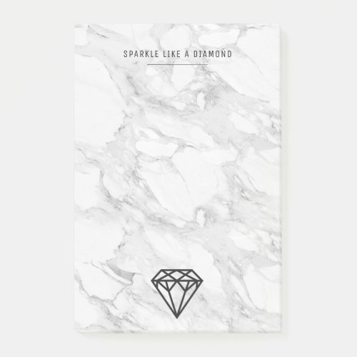 Diamond with Marble Post_it Notes