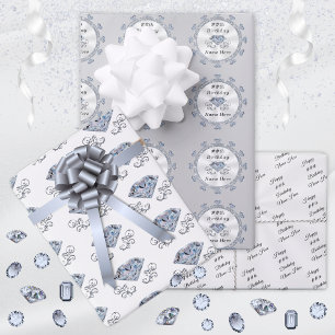 Diamond Wrapping Paper. Any YEAR or OCCASION Wrapping Paper Sheets