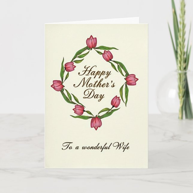 Diamond Wreath Mothers Day Card (Front)