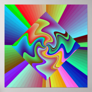 Diamond Zig Zag Poster