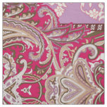 Diamond Zigzag Textile | Lavender Paisley Print Fabric