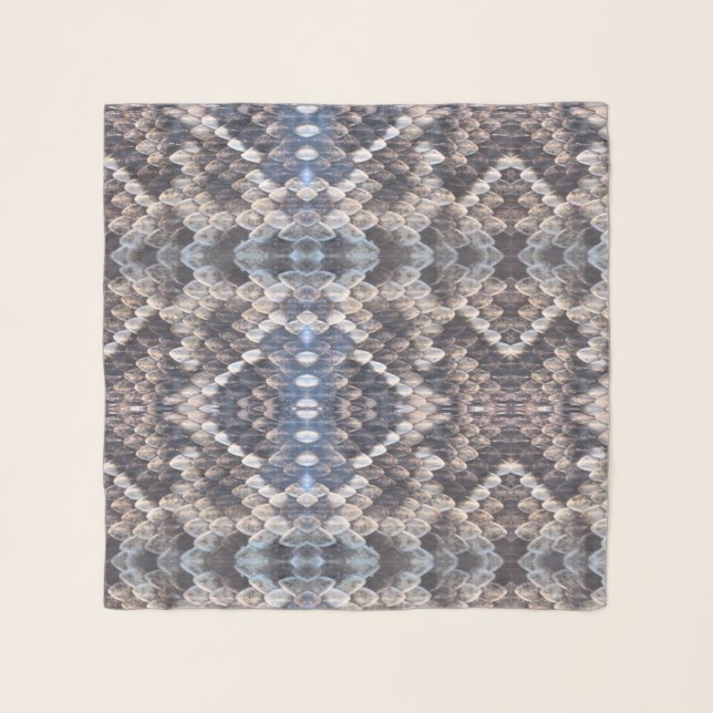 Diamondback Rattlesnake Skin Print Scarf (Front)