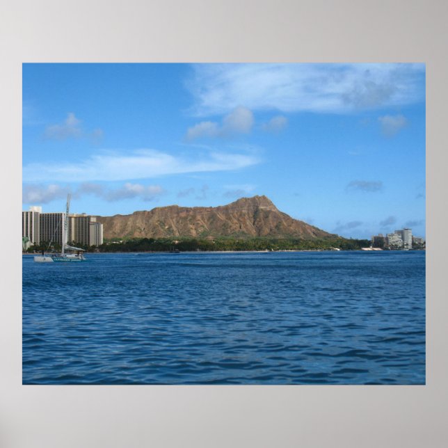 Diamondhead Oahu Hawaii Poster (Front)