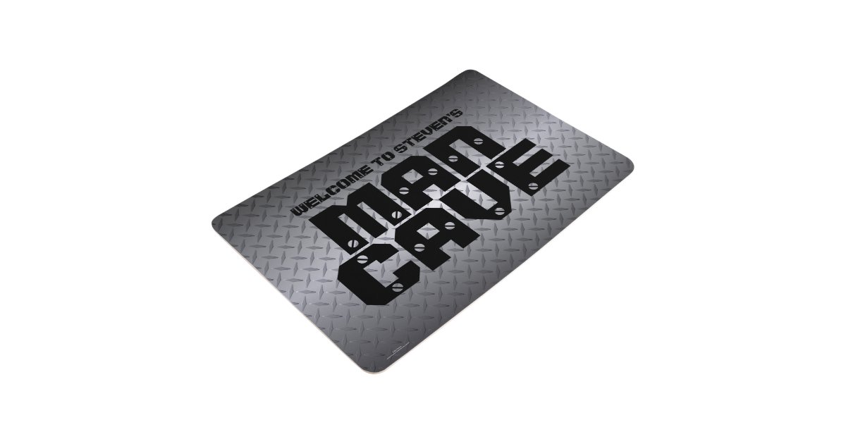 Diamondplate Custom Man Cave Floor Mat Zazzle