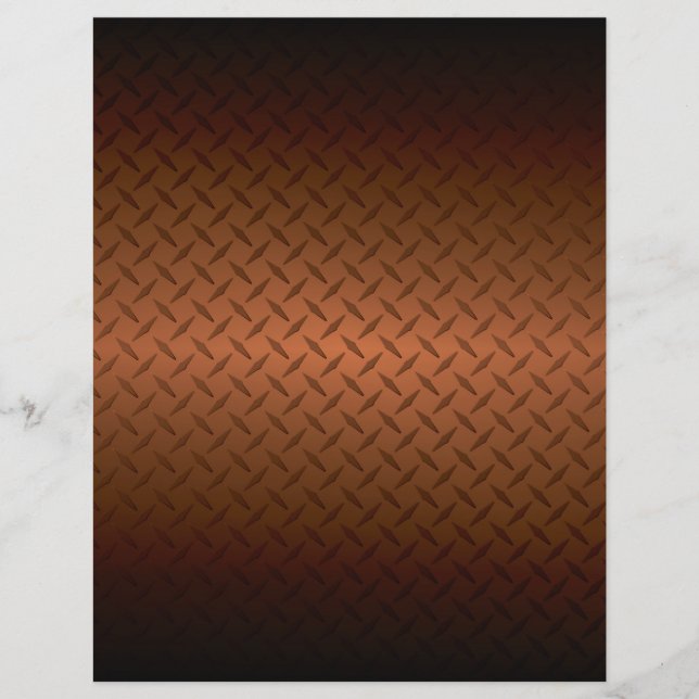 Diamondplate Look Pattern Black to Copper Fade Flyer (Front)