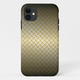 Diamondplate Pattern with Black to Gold Fade iPhone 11 Case