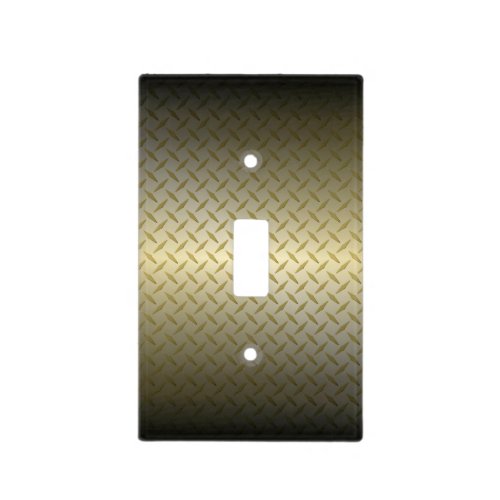 Diamondplate Pattern with Black to Gold Fade Light Switch Cover