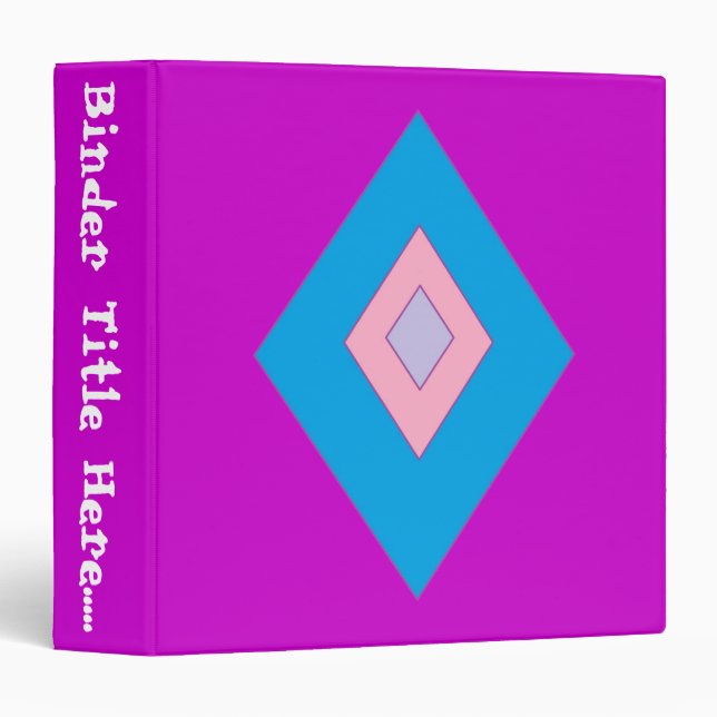 Diamonds 1.5" 3 ring binder (Front/Spine)
