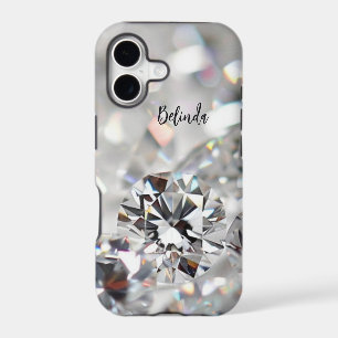 Diamonds Add Name iPhone 17 Case
