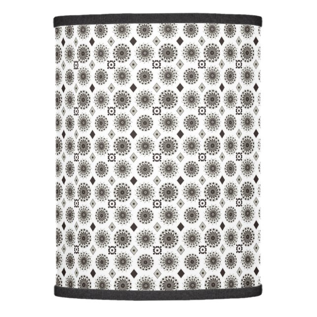 Diamonds and Circle Shapes Tiny Pattern  Lamp Shade (Front)