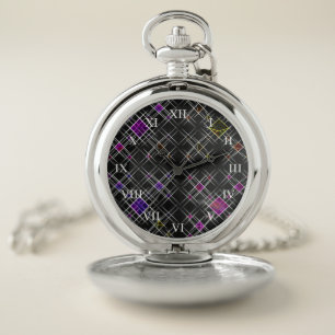 Diamonds and Crosses Pocket Watch