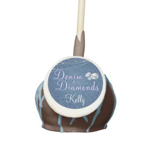 Diamonds and Denim Party Cake Pops