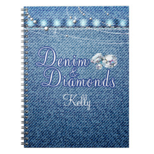 Diamonds and Denim Party Guest Book