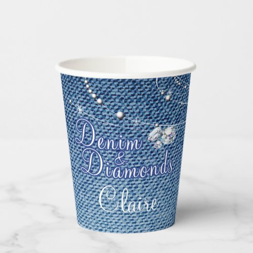 Diamonds and Denim Party Paper Cup