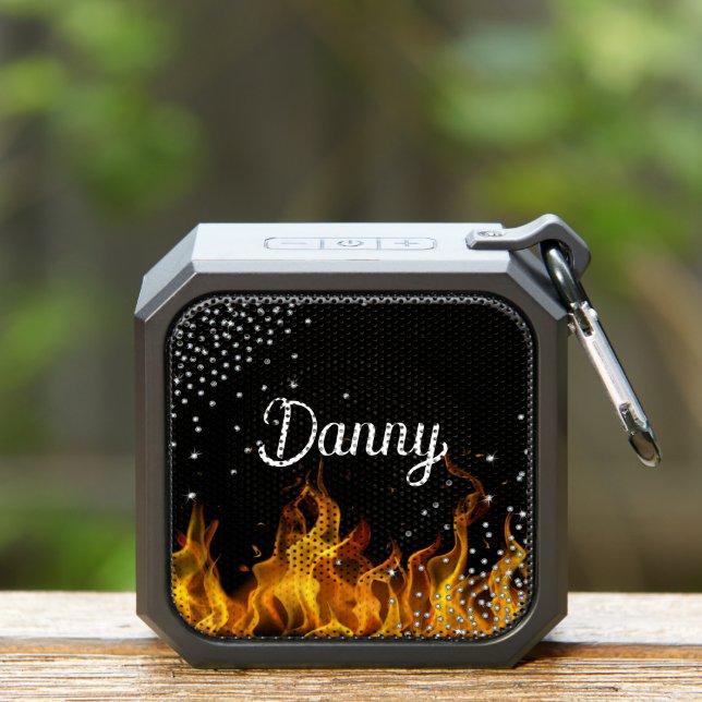 Diamonds and Fire Pattern Name Bluetooth Speaker (Insitu(Outdoor))
