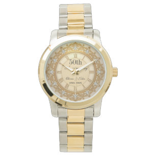Diamonds And Gold 50th Wedding Anniversary Watch