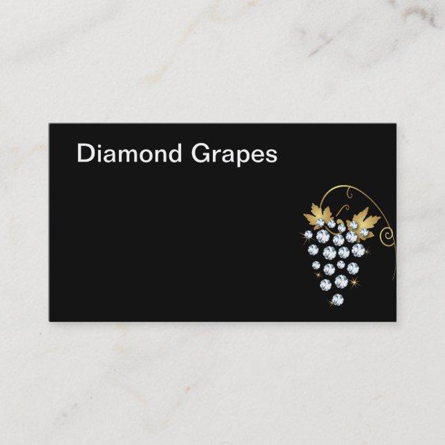 Diamonds and Grapes Logo Business Card (Front)