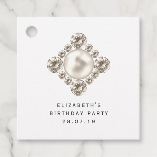 Diamonds and Pearl Favor Tags
