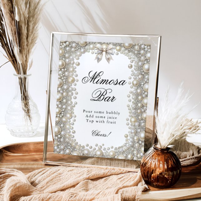 Diamonds and Pearls Bridal Shower Mimosa Bar Poster (Creator Uploaded)