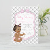 Diamonds and Pearls Ethnic Girl Baby Shower Invitation (Standing Front)