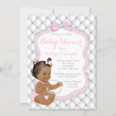 Diamonds and Pearls Ethnic Girl Baby Shower Invitation (Front)