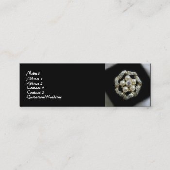 Diamonds And Pearls Mini Business Card by pamdicar at Zazzle