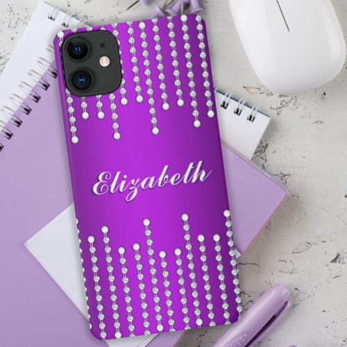 Diamonds and Pearls Purple  iPhone 11 Case