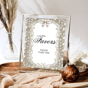 Diamonds and Pearls She's Tying the Knot Favors Poster