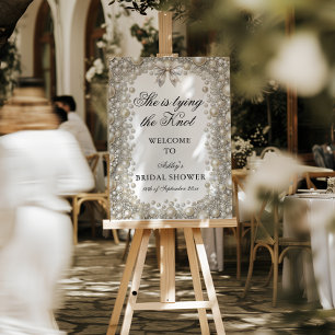 Diamonds and Pearls She's Tying the Knot Welcome Foam Board