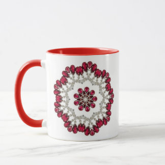 Diamonds and Rubies Kaleidoscope Mug