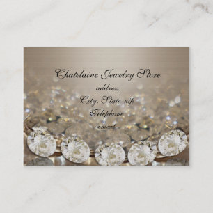 Diamonds and satin business cards