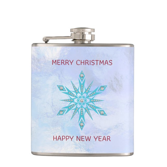 Diamonds And Snowflakes Flask (Front)