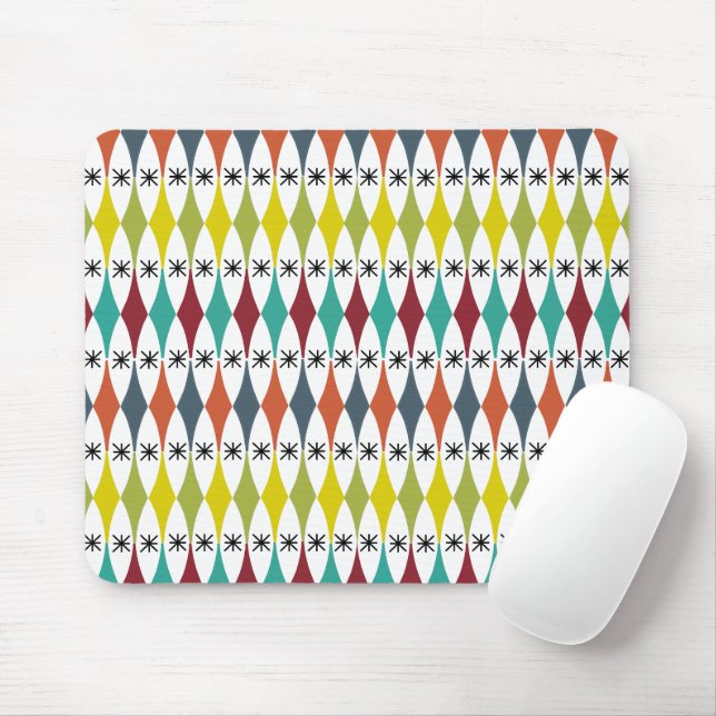 Diamonds and Starbursts Mouse Pad (With Mouse)
