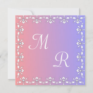 Diamonds and White Elegance Wedding Invitation