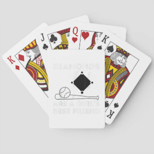 Diamonds Are A Girl's Best Friend - Baseball & Sof Poker Cards