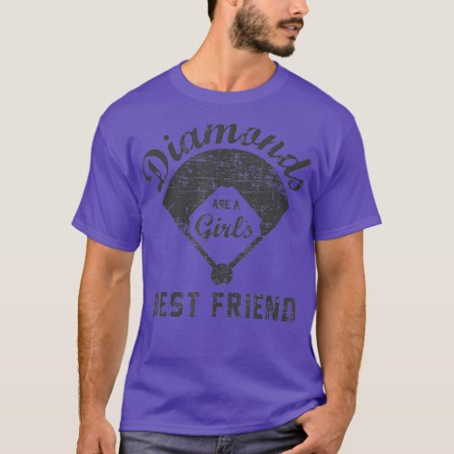 Diamonds are a Girls Best Friend  Softball Mom Gif T_Shirt