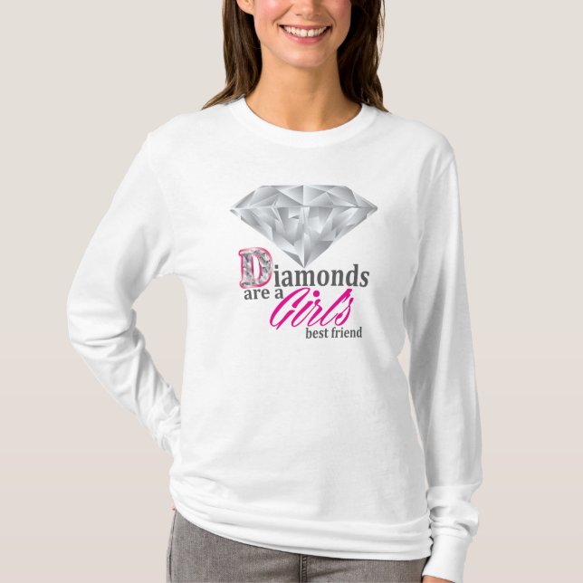 Diamonds are a girl's best friend T-Shirt (Front)