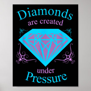 Diamonds Are Created Under Pressure - Motivational Poster